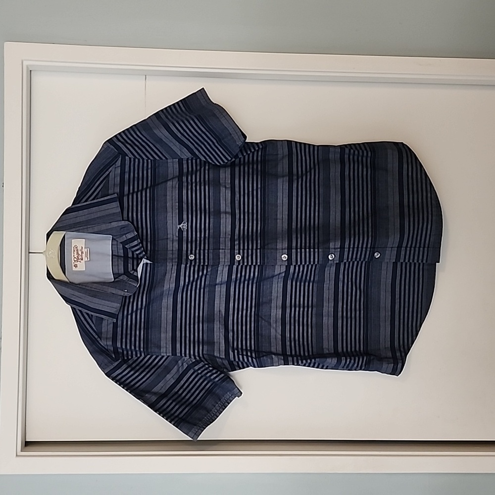 Penguin Blue Short Sleeve Button Down
